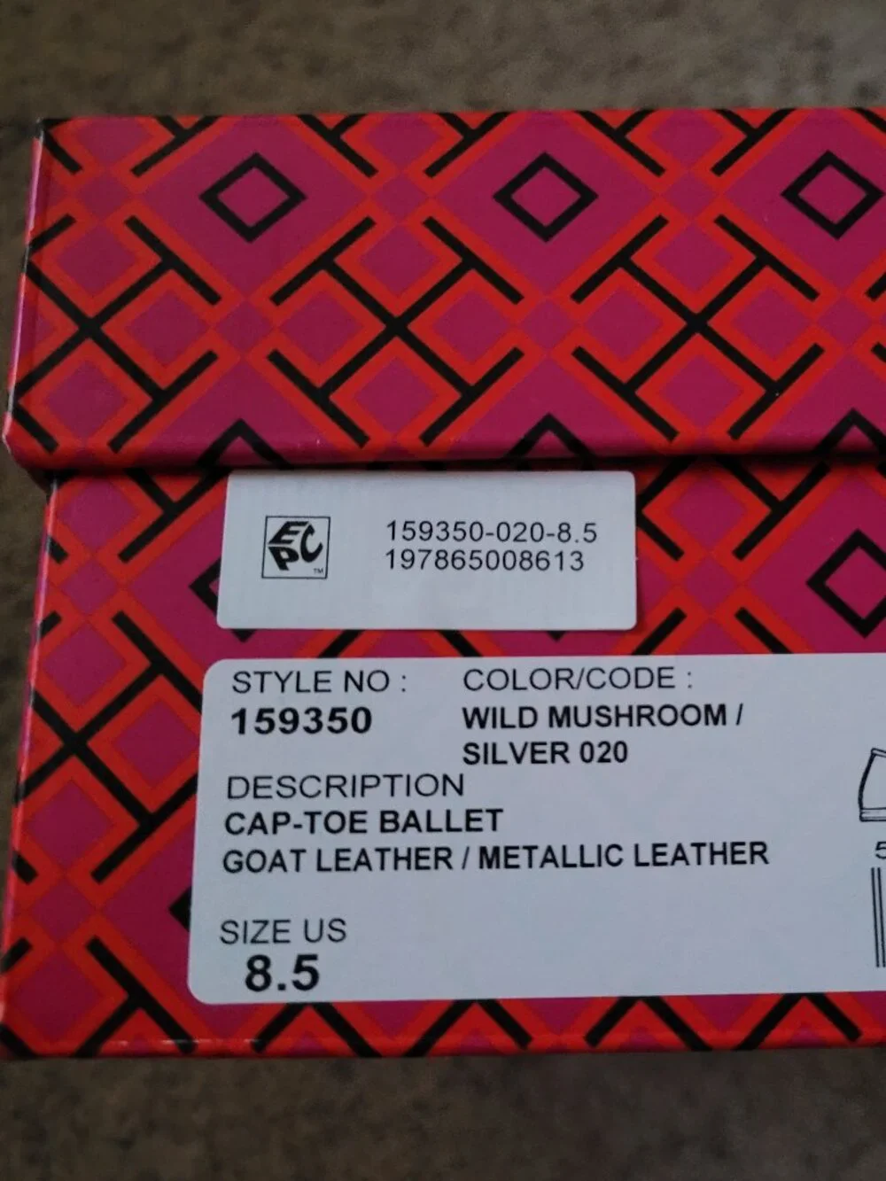 NIB Tory Burch Cap Toe Ballet Shoe -8.5
